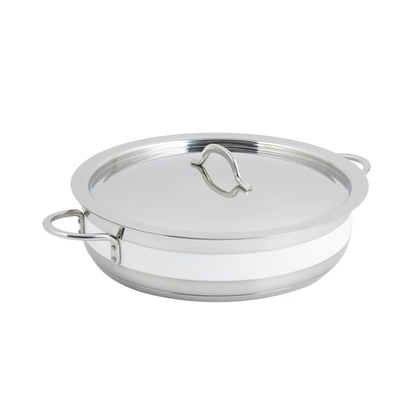 Bon Chef Classic Country French 6Qt Pot W/Cover Ind Btm 12 3/8" Dia X 3" 6 Qt 60030CFWhite - main